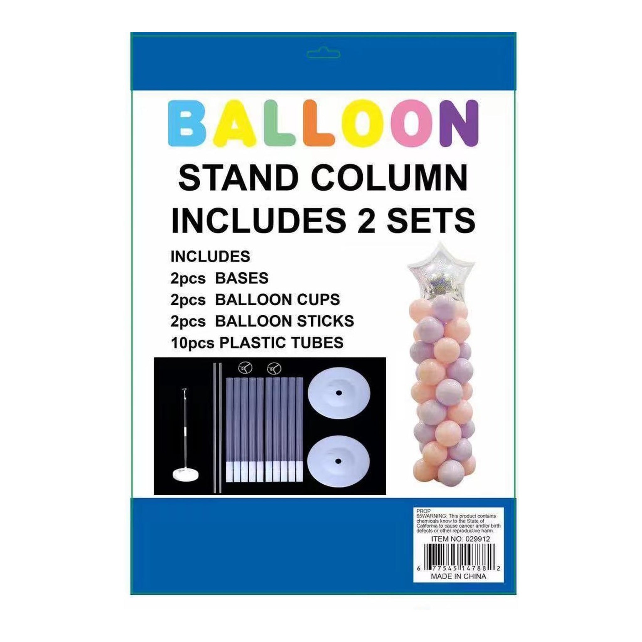 5Ft 2 Pack Balloon Stand Column 24Set/Cs,